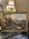 Old Oil On Canvas Painting, Signed, 19th Century, Alpine Scene Decoration