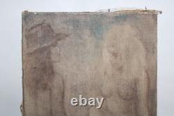 Old oil on canvas painting, signed Léonid FRECHKOP, study of women