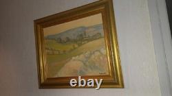 Old oil on canvas painting signed R. BOUILLE
