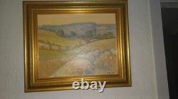 Old oil on canvas painting signed R. BOUILLE