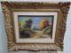 Old Oil On Canvas Rustic Landscape Painting, Signature To Identify