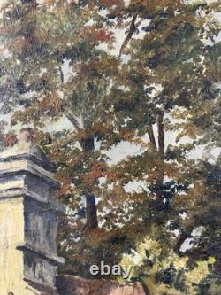 Old oil on canvas signed Doucet Presumed view of Montmartre Paris France