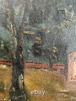 Old oil on canvas, signed, French School, 19th-20th century, abbey of Marseille