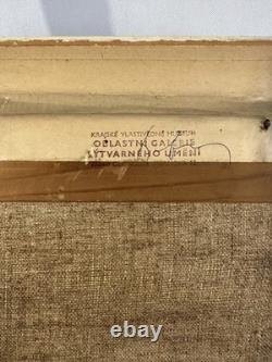 Old oil on canvas signed landscape from the North or East Russian School