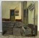 Old Oil On Panel, French School, 20th Century, Typical Interior Scene