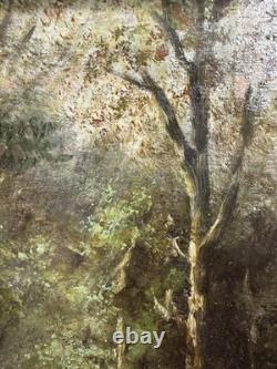 Old oil on panel French School Barbizon entourage of DIAZ DE LA PEÑA