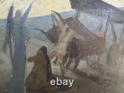 Old oil on panel, The Apparition, Symbolism, by Maurice Denis / Nabis