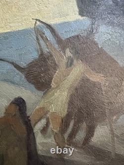 Old oil on panel, The Apparition, Symbolism, by Maurice Denis / Nabis