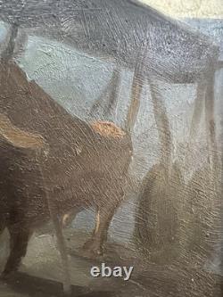 Old oil on panel, The Apparition, Symbolism, by Maurice Denis / Nabis