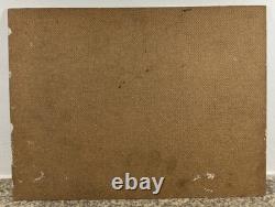 Old oil on panel from the early 20th century depicting the city of Chartres, Eure-et-Loir