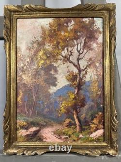 Old oil on panel signed French School Circle of the Barbizon School