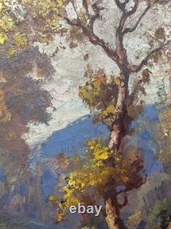 Old oil on panel signed French School Circle of the Barbizon School