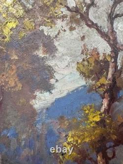 Old oil on panel signed French School Circle of the Barbizon School