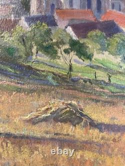 Old oil on panel signed Impressionism Post-Impressionism France