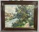Old Oil On Panel Signed Landscape French School Of The 20th Century