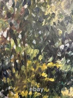 Old oil on panel signed landscape French School of the 20th century