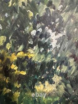 Old oil on panel signed landscape French School of the 20th century