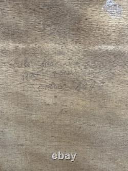 Old oil on panel signed landscape Mention Saint George French school