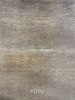 Old oil on panel signed landscape Mention Saint George French school