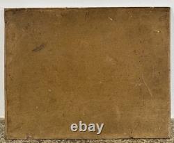 Old oil on panel signed, the Seine quays, Paris, Notre-Dame, France