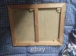 Old oil on wood canvas painting of a Dutch marine landscape by a renowned painter