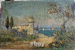 Old oil on wood early 20th century signed OLIVE (Henri de Martigues)