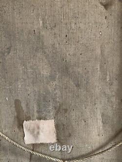 Old oil painting 18th 19th century portrait of a woman receiving communion Wooden key frame