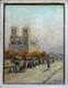 Old Oil Painting Paris Quays Booksellers Notre Dame Robert Giovani/frame