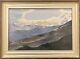 Old Oil Painting Of A Mountain Landscape Massive Impressionism Signed