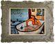 Old Oil Painting Of A Young Nude Girl Bathing Figurative Old Painting