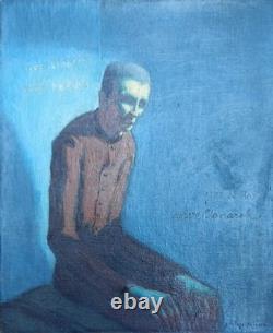 Old oil painting on canvas