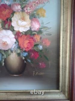 Old oil painting on canvas