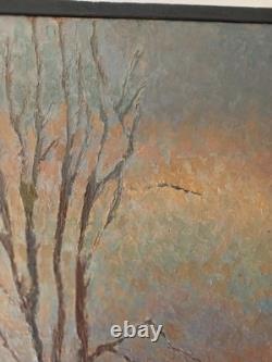 Old oil painting on canvas