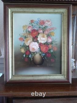Old oil painting on canvas