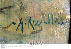 Old oil painting on canvas 40X30 CM SEE PHOTO