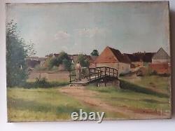 Old oil painting on canvas Signed Octave GUENARD (1845-1934)