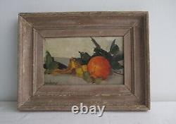 Old oil painting on canvas. Signed painting