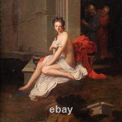 Old oil painting on canvas Suzanne and the Elders 18th century