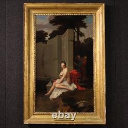 Old oil painting on canvas Suzanne and the Elders 18th century