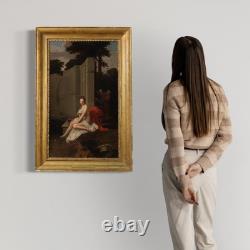 Old oil painting on canvas Suzanne and the Elders 18th century