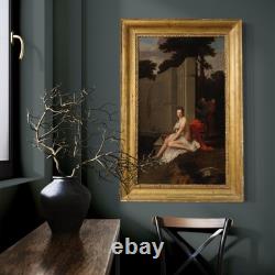 Old oil painting on canvas Suzanne and the Elders 18th century