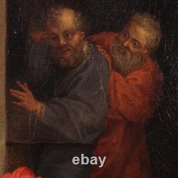 Old oil painting on canvas Suzanne and the Elders 18th century