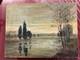 Old Oil Painting On Canvas, The Orne At Putarges By Denis Brunaud, Circa 1940