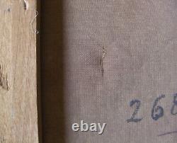 Old oil painting on canvas from the late 19th to early 20th century signed