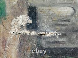 Old oil painting on canvas landscape nature oil