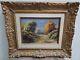 Old Oil Painting On Canvas, Rustic Landscape With Unidentified Signature