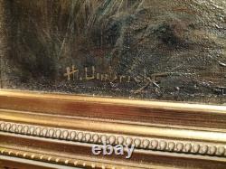 Old oil painting on canvas signed