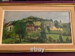 Old oil painting on canvas signed Antcher