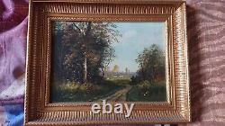 Old oil painting on canvas signed Catrou
