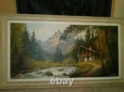 Old oil painting on canvas signed R. LAMBERT 450